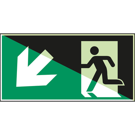 ISO Safety Sign Emergency exit left