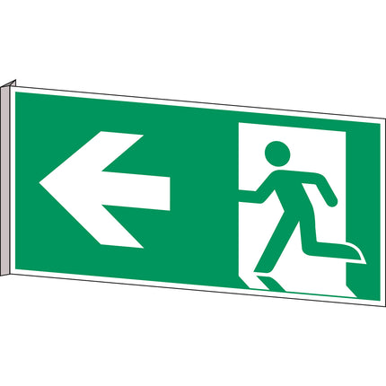 ISO Safety Sign  Emergency exit left