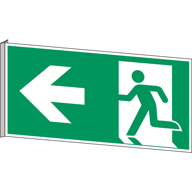 ISO Safety Sign  Emergency exit left