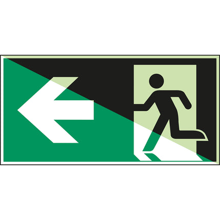 ISO Safety Sign Emergency exit left