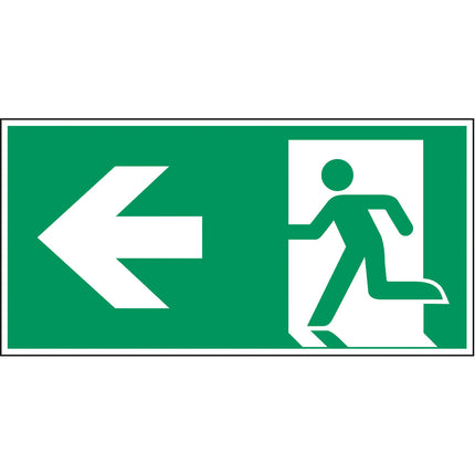 ISO Safety Sign  Emergency exit left