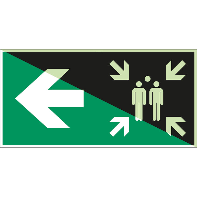 Glowinthedark safety sign
