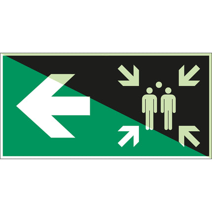 Glowinthedark safety sign