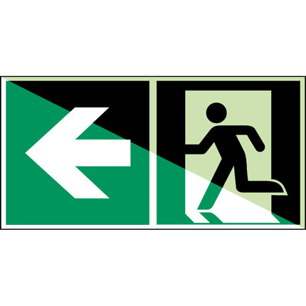 Glowinthedark safety sign