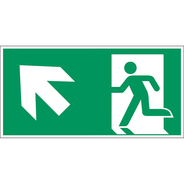 ISO Safety Sign  Emergency exit left