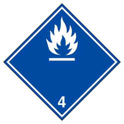 Transport Sign  ADR 43b  Flammable when wet
