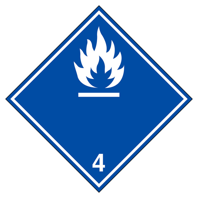 Transport Sign  ADR 43b  Flammable when wet