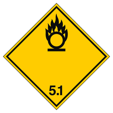 Transport Sign  ADR 51  Oxidizing Substance