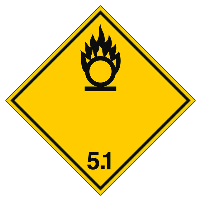 Transport Sign  ADR 51  Oxidizing Substance