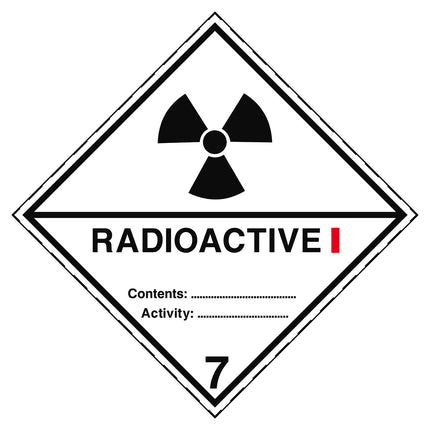 Transport Sign  ADR 7A  Radioactive 7A I