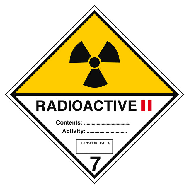 Transport Sign  ADR 7B  Radioactive 7B II