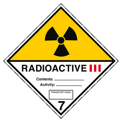 Transport Sign - ADR 7C - Radioactive 7C III – TOOLMART