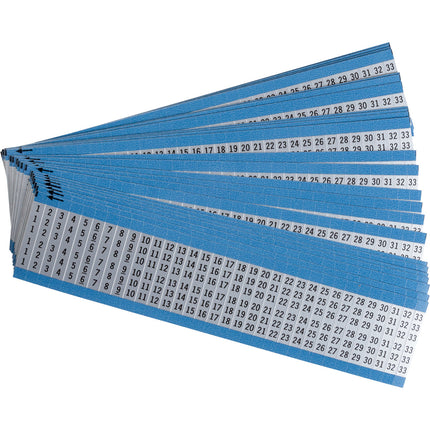 Consecutive Numbers aluminium Wire Markers