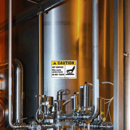 BBP85 General Purpose PrePrinted ANSI CAUTION Vinyl Labels