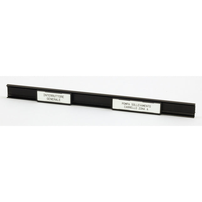 Black adhesive rail 650mm for 15 mm H tags
