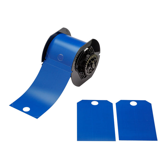 Safety Tags  Polyester Printable Blank for B30 Printers  Blue