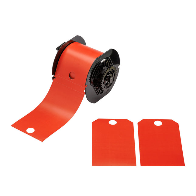 Safety Tags  Polyester Printable Blank for B30 Printers  Red