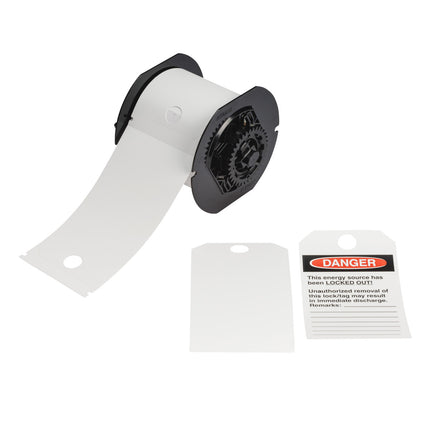 LOTO Tags  Printable Blank Front OSHA DANGER Preprinted Back for B30 Printers  "Unauthorised Removal"