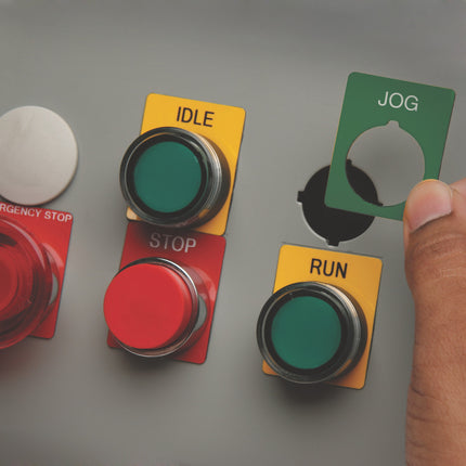 B30 Series Raised Profile Push Button Labels