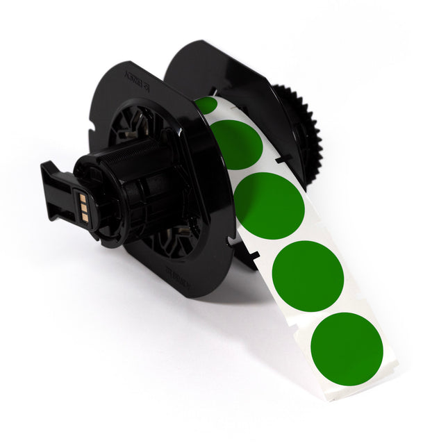 Inspection date label 35 mm Green