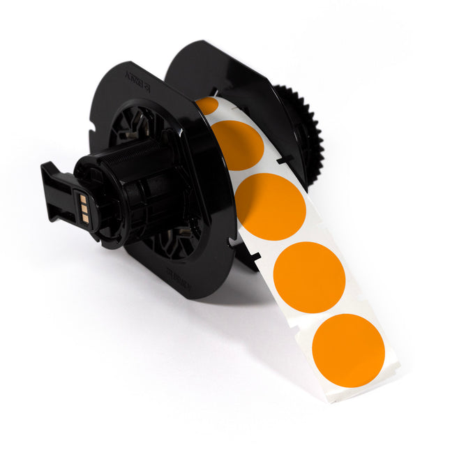 Inspection date label 25 mm Orange