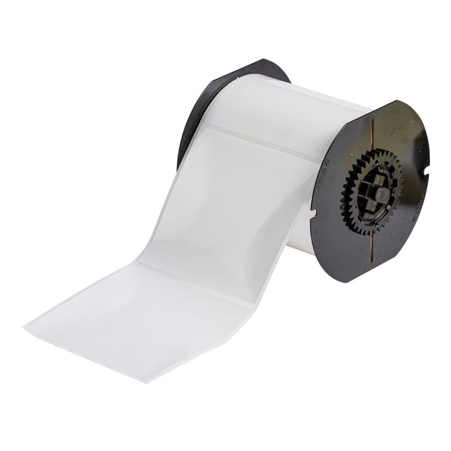 B33 Series Flexible White Polyester with Permanent Rubberbased Adhesive Labels