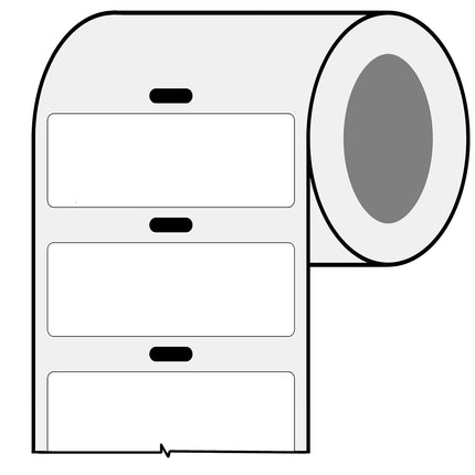 25 mm Small Core White Vinyl Labels
