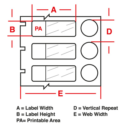 25 mm Small Core Selflaminating Polyester Laboratory Labels
