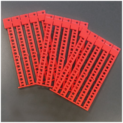 Red b r 11x3mm tag