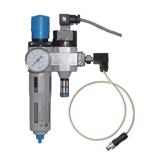 Air pressure regulation L with cut in valve