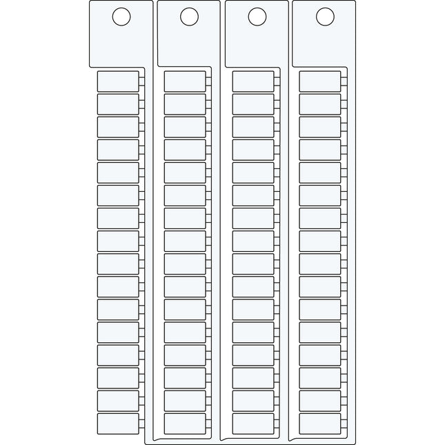 Terminal block tag CABUR CBD CBC 5X10 white