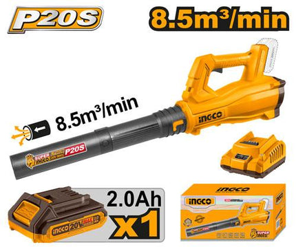 INGCO Cordless Blower 20V 15000rpm 115km/h with Battery