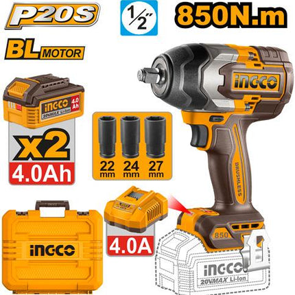 Ingco Cordless Impact Wrench 20V 850Nm | CIWLI2085