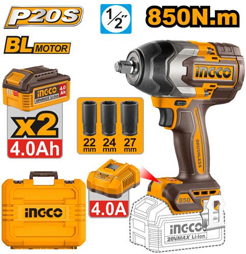 Ingco Cordless Impact Wrench 20V 850Nm | CIWLI2085