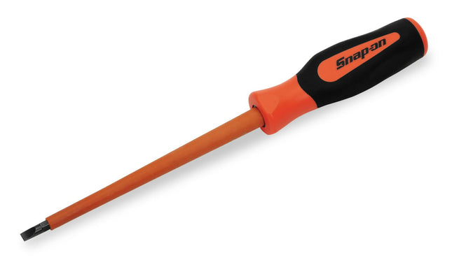 Snap-on 3/16" Non-Conductive Composite Flat Tip Soft Grip Screwdriver | CNSGDF66B