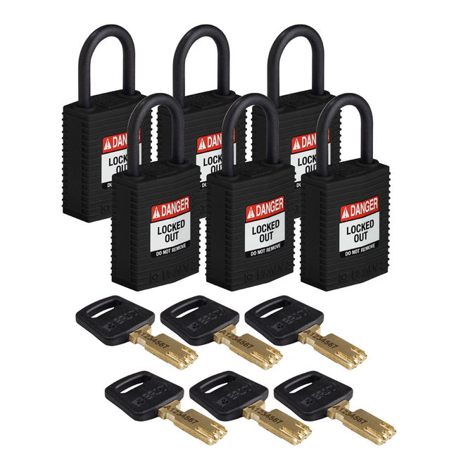 SafeKey Compact Nylon Lockout Padlocks