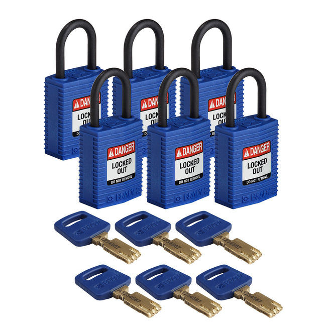 SafeKey Compact Nylon Lockout Padlocks