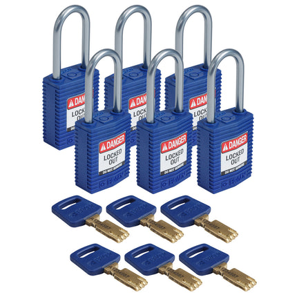 SafeKey Compact Nylon Lockout Padlocks with Alumium Shackle