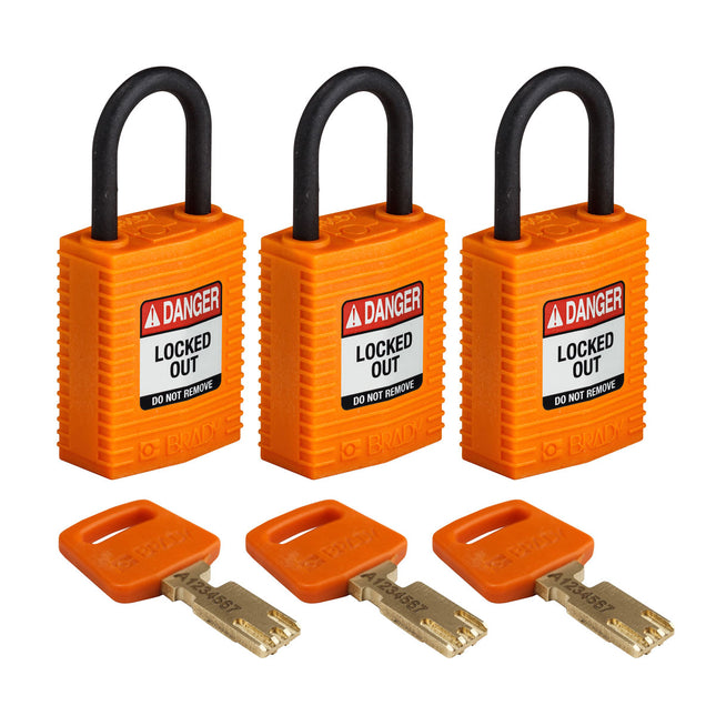 SafeKey Compact Nylon Lockout Padlocks