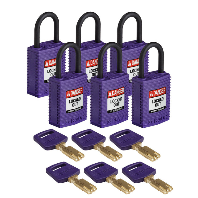 SafeKey Compact Nylon Lockout Padlocks