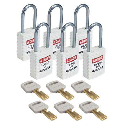 SafeKey Compact Nylon Lockout Padlocks with Alumium Shackle
