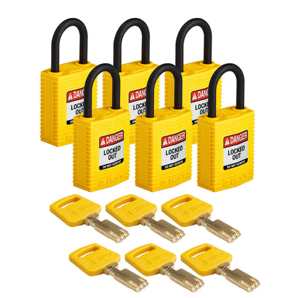 SafeKey Compact Nylon Lockout Padlocks