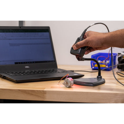 CR1100 Handheld Wired Barcode Reader with Stand  1D 2D QR Code