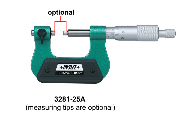 Insize Screw Thread Micrometer 100-125 mm | 3281-125A