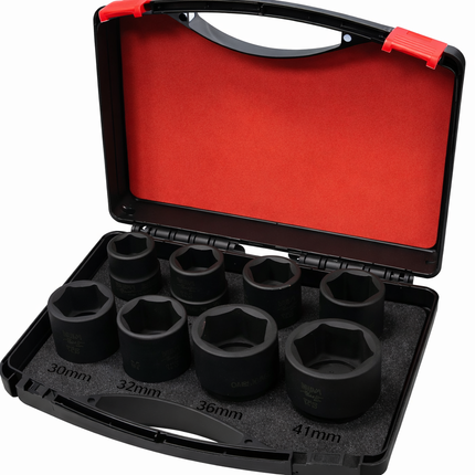 EGA Master 3/4 Inch Impact Socket Set 8 Pieces | Sizes 21-41 mm