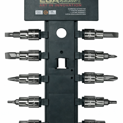 طقم لقم سوكيت سداسي 1/2 إنج من EGA Master عدد 12 قطعة | 4-19 ملم