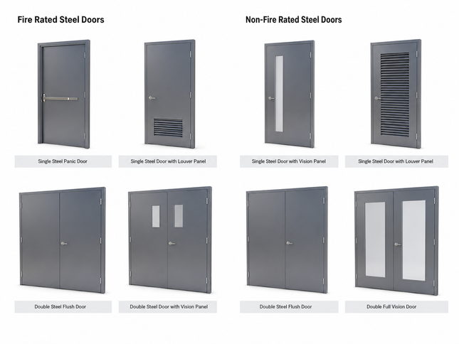 أبواب فولاذية مقاومة للحريق من معاني | MAANI FIRE STEEL DOORS