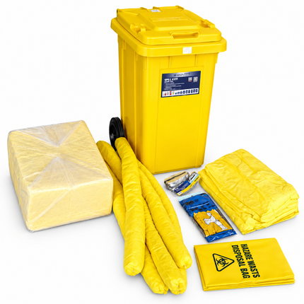 Chemical Spill Kit with Wheeled Bin