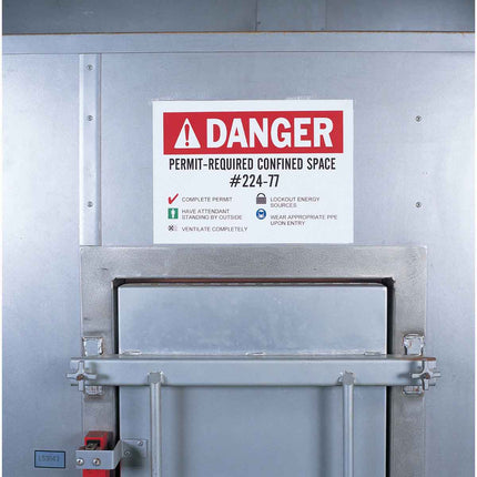 BBP85 PrePrinted ANSI DANGER Indoor Outdoor Vinyl Labels