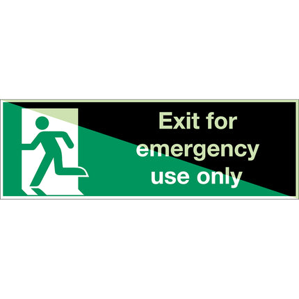 Glowinthedark safety sign